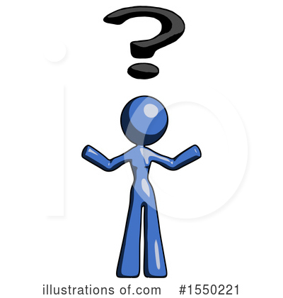 Royalty-Free (RF) Blue Design Mascot Clipart Illustration by Leo Blanchette - Stock Sample #1550221