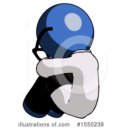 Royalty-Free (RF) Blue Design Mascot Clipart Illustration by Leo Blanchette - Stock Sample #1550238