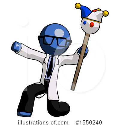 Royalty-Free (RF) Blue Design Mascot Clipart Illustration by Leo Blanchette - Stock Sample #1550240