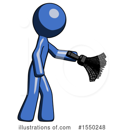 Royalty-Free (RF) Blue Design Mascot Clipart Illustration by Leo Blanchette - Stock Sample #1550248