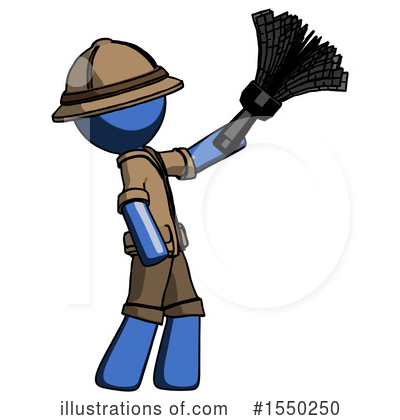 Royalty-Free (RF) Blue Design Mascot Clipart Illustration by Leo Blanchette - Stock Sample #1550250