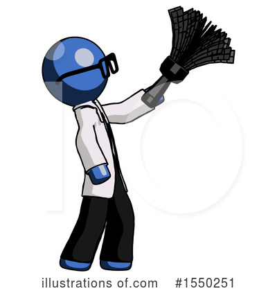 Royalty-Free (RF) Blue Design Mascot Clipart Illustration by Leo Blanchette - Stock Sample #1550251