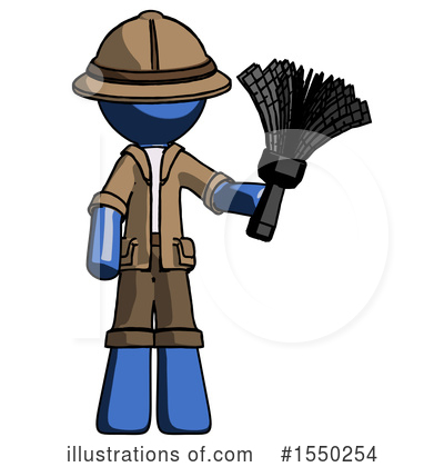 Royalty-Free (RF) Blue Design Mascot Clipart Illustration by Leo Blanchette - Stock Sample #1550254
