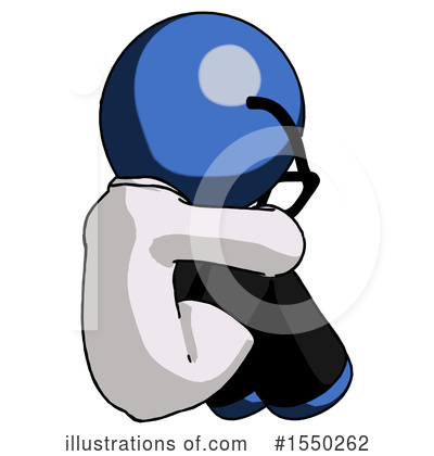 Royalty-Free (RF) Blue Design Mascot Clipart Illustration by Leo Blanchette - Stock Sample #1550262