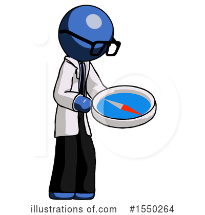 Royalty-Free (RF) Blue Design Mascot Clipart Illustration by Leo Blanchette - Stock Sample #1550264