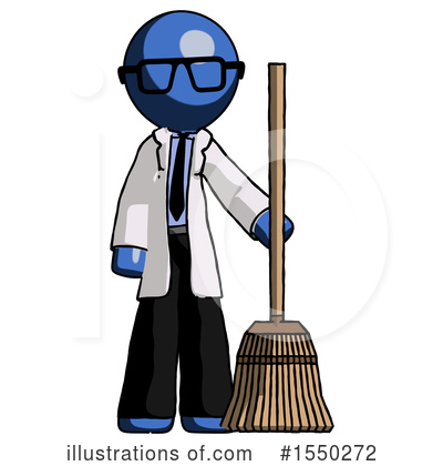 Royalty-Free (RF) Blue Design Mascot Clipart Illustration by Leo Blanchette - Stock Sample #1550272