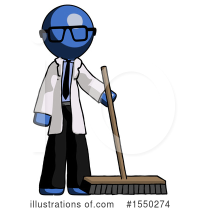 Royalty-Free (RF) Blue Design Mascot Clipart Illustration by Leo Blanchette - Stock Sample #1550274