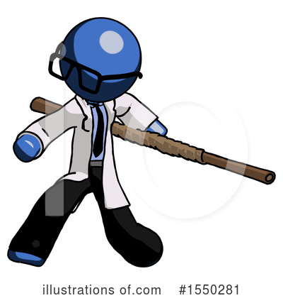 Royalty-Free (RF) Blue Design Mascot Clipart Illustration by Leo Blanchette - Stock Sample #1550281