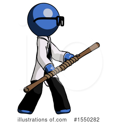 Royalty-Free (RF) Blue Design Mascot Clipart Illustration by Leo Blanchette - Stock Sample #1550282