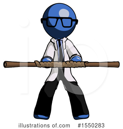 Royalty-Free (RF) Blue Design Mascot Clipart Illustration by Leo Blanchette - Stock Sample #1550283