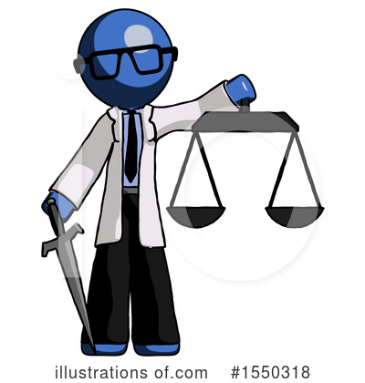 Royalty-Free (RF) Blue Design Mascot Clipart Illustration by Leo Blanchette - Stock Sample #1550318