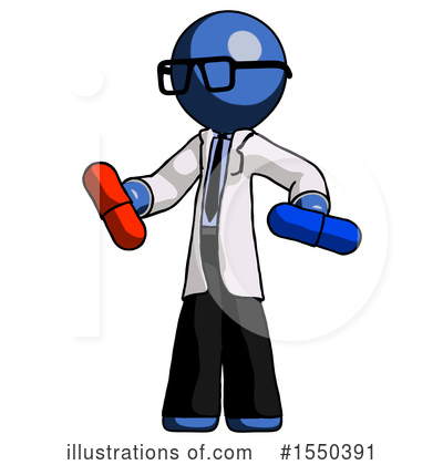 Royalty-Free (RF) Blue Design Mascot Clipart Illustration by Leo Blanchette - Stock Sample #1550391