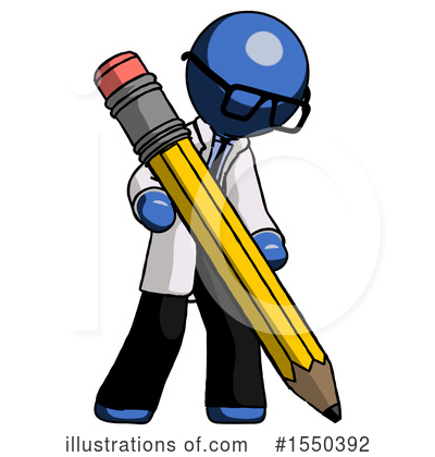 Royalty-Free (RF) Blue Design Mascot Clipart Illustration by Leo Blanchette - Stock Sample #1550392