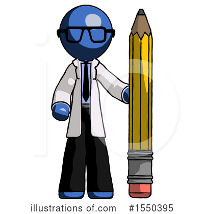 Royalty-Free (RF) Blue Design Mascot Clipart Illustration by Leo Blanchette - Stock Sample #1550395