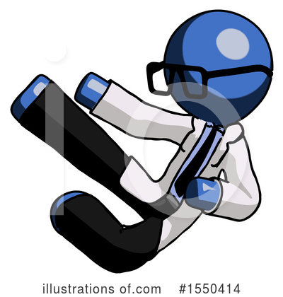 Royalty-Free (RF) Blue Design Mascot Clipart Illustration by Leo Blanchette - Stock Sample #1550414