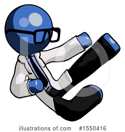 Royalty-Free (RF) Blue Design Mascot Clipart Illustration by Leo Blanchette - Stock Sample #1550416
