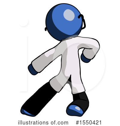 Royalty-Free (RF) Blue Design Mascot Clipart Illustration by Leo Blanchette - Stock Sample #1550421