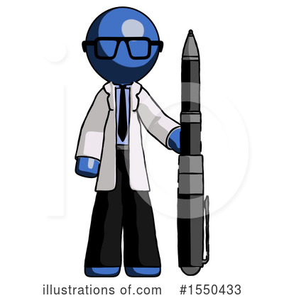 Royalty-Free (RF) Blue Design Mascot Clipart Illustration by Leo Blanchette - Stock Sample #1550433