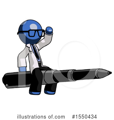 Royalty-Free (RF) Blue Design Mascot Clipart Illustration by Leo Blanchette - Stock Sample #1550434