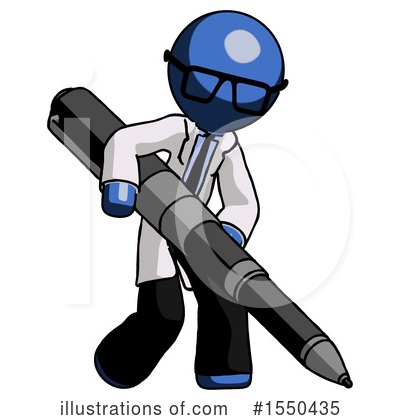 Royalty-Free (RF) Blue Design Mascot Clipart Illustration by Leo Blanchette - Stock Sample #1550435