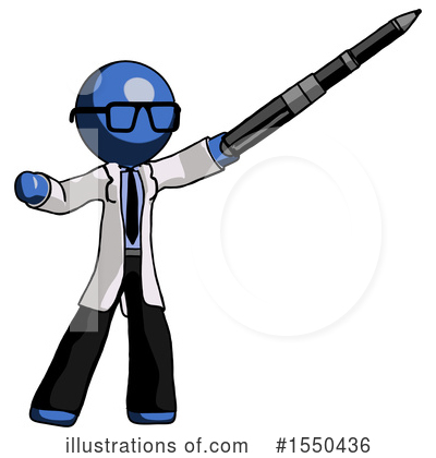 Royalty-Free (RF) Blue Design Mascot Clipart Illustration by Leo Blanchette - Stock Sample #1550436