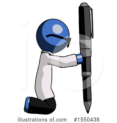 Royalty-Free (RF) Blue Design Mascot Clipart Illustration by Leo Blanchette - Stock Sample #1550438