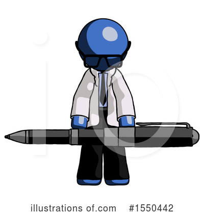 Royalty-Free (RF) Blue Design Mascot Clipart Illustration by Leo Blanchette - Stock Sample #1550442