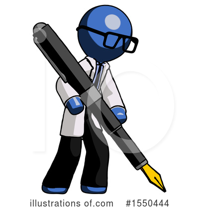 Royalty-Free (RF) Blue Design Mascot Clipart Illustration by Leo Blanchette - Stock Sample #1550444