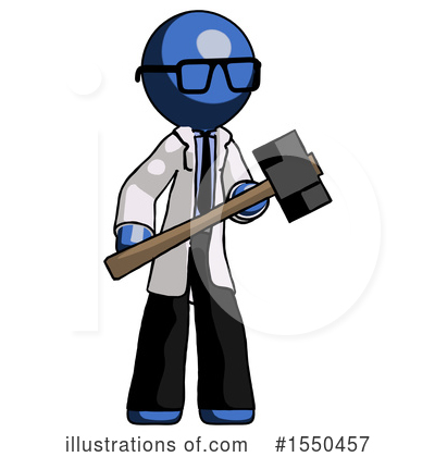 Royalty-Free (RF) Blue Design Mascot Clipart Illustration by Leo Blanchette - Stock Sample #1550457
