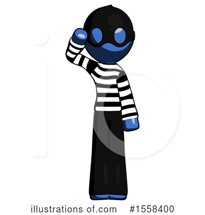 Royalty-Free (RF) Blue Design Mascot Clipart Illustration by Leo Blanchette - Stock Sample #1558400
