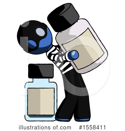 Royalty-Free (RF) Blue Design Mascot Clipart Illustration by Leo Blanchette - Stock Sample #1558411