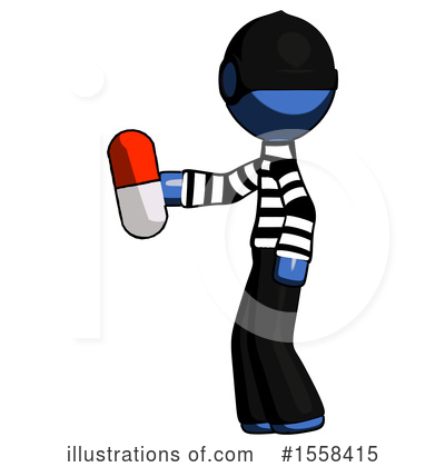 Royalty-Free (RF) Blue Design Mascot Clipart Illustration by Leo Blanchette - Stock Sample #1558415