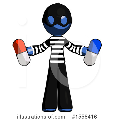 Royalty-Free (RF) Blue Design Mascot Clipart Illustration by Leo Blanchette - Stock Sample #1558416