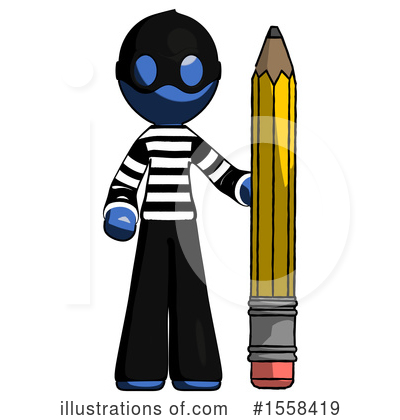 Royalty-Free (RF) Blue Design Mascot Clipart Illustration by Leo Blanchette - Stock Sample #1558419