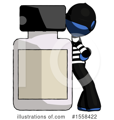Royalty-Free (RF) Blue Design Mascot Clipart Illustration by Leo Blanchette - Stock Sample #1558422