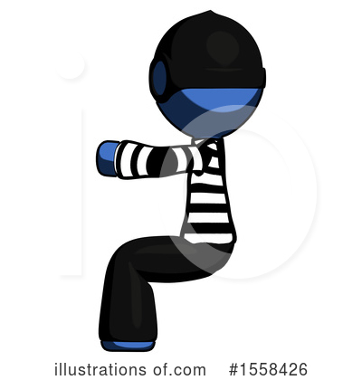 Royalty-Free (RF) Blue Design Mascot Clipart Illustration by Leo Blanchette - Stock Sample #1558426