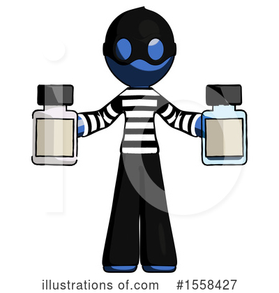 Royalty-Free (RF) Blue Design Mascot Clipart Illustration by Leo Blanchette - Stock Sample #1558427