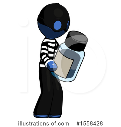 Royalty-Free (RF) Blue Design Mascot Clipart Illustration by Leo Blanchette - Stock Sample #1558428