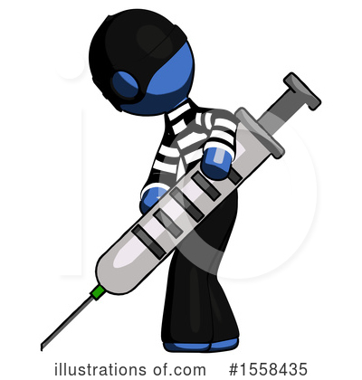 Royalty-Free (RF) Blue Design Mascot Clipart Illustration by Leo Blanchette - Stock Sample #1558435