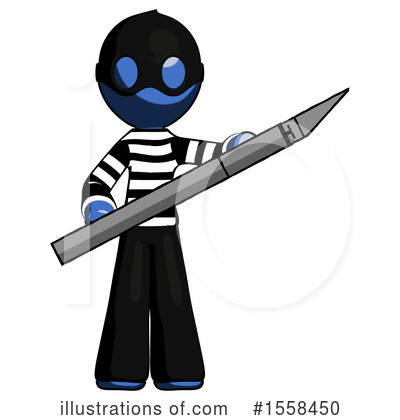 Royalty-Free (RF) Blue Design Mascot Clipart Illustration by Leo Blanchette - Stock Sample #1558450