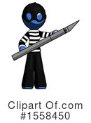 Blue Design Mascot Clipart #1558450 by Leo Blanchette