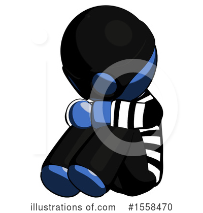 Royalty-Free (RF) Blue Design Mascot Clipart Illustration by Leo Blanchette - Stock Sample #1558470