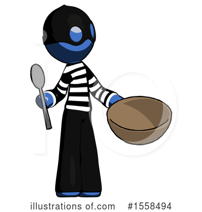 Royalty-Free (RF) Blue Design Mascot Clipart Illustration by Leo Blanchette - Stock Sample #1558494