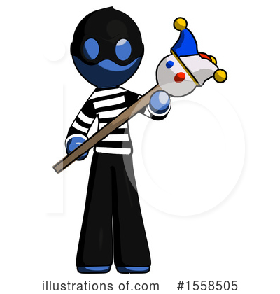Royalty-Free (RF) Blue Design Mascot Clipart Illustration by Leo Blanchette - Stock Sample #1558505