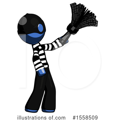 Royalty-Free (RF) Blue Design Mascot Clipart Illustration by Leo Blanchette - Stock Sample #1558509
