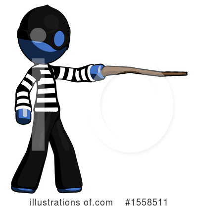 Royalty-Free (RF) Blue Design Mascot Clipart Illustration by Leo Blanchette - Stock Sample #1558511