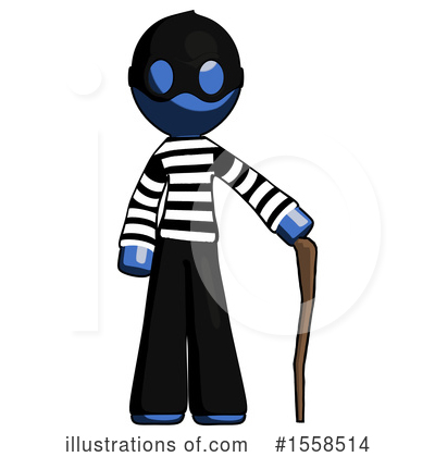 Royalty-Free (RF) Blue Design Mascot Clipart Illustration by Leo Blanchette - Stock Sample #1558514