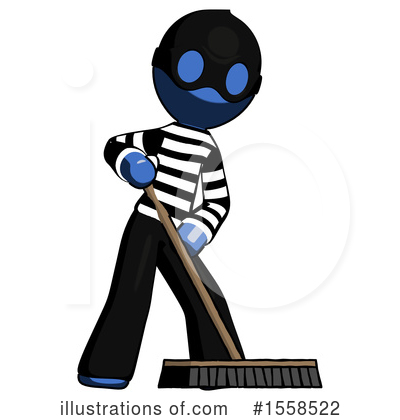 Royalty-Free (RF) Blue Design Mascot Clipart Illustration by Leo Blanchette - Stock Sample #1558522