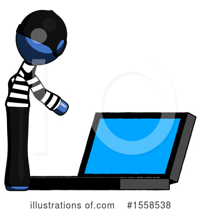Royalty-Free (RF) Blue Design Mascot Clipart Illustration by Leo Blanchette - Stock Sample #1558538