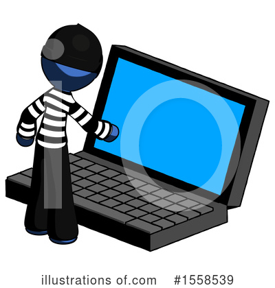 Royalty-Free (RF) Blue Design Mascot Clipart Illustration by Leo Blanchette - Stock Sample #1558539